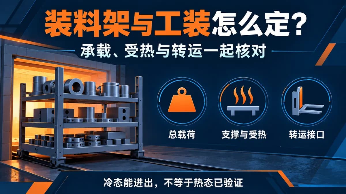 热处理工装和料架怎么选?承重、支点和工件变形要核对什么?封面图