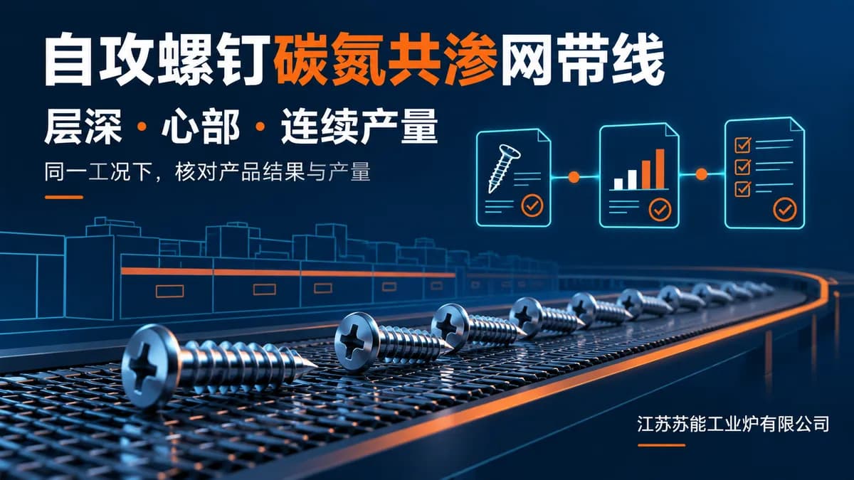 自攻螺钉碳氮共渗网带线怎么选?先核对层深、心部和连续产量封面图