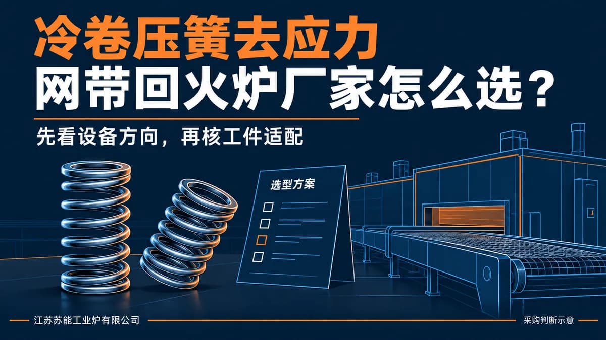 我们冷卷压簧要去应力回火,准备买网带回火炉,能推荐几家厂家吗?封面图